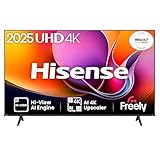 Hisense 55" 55A6QTUK 4K Ultra HD Smart TV AI TV - 4K UHD, Hi-View AI Engine, Precision Colour, AI Smooth Motion, Sports Mode with Freely, Disney +, YouTube, Netflix