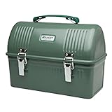 Stanley 10-01625-001 Classic 10qt Lunch Box, Stainless Steel, Hammertone Green