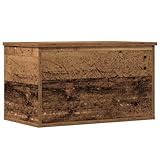 vidaXL Storage Box Old wood 60 x 35 x 35 cm Engineered Wood, Modern Living Room, Rectangular Chest, Durable Storage Solution, Stylish Large Trunk, Multi-Purpose Home Organizer