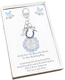 Bride Gift. Personalised Initials. Bride To Be Gift. Something Old, New, Borrowed, Blue. Clip On Blue Horseshoe & Bride/Grooms Initials.