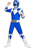 Funidelia | Blue Power Ranger Costume for Boys Films & Series, Superheroes, Cartoons - Costume for Kids, Accessory, Fancy dress & Props for Halloween, Carnival & Parties - Size 3-4 years - Blue