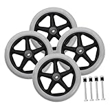 CLISPEED Wheelchair Front Wheel Accessories Replaceable Heavy Duty Castor Wheels for Wheelchair Spare Parts Replacements