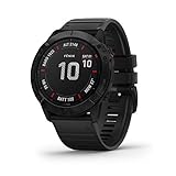Garmin Fenix 6X Pro, Premium Multisport GPS Watch, Features Mapping, Music, Grade-Adjusted Pace Monitoring, Black with Black Band (Renewed)