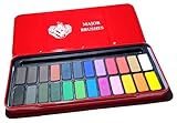 Major Brushes Watercolour Block Tin Set of 24 Colours