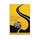 Vintage Race Car Poster for Austin 850 Sport Car Decorative Painting Canvas Wall And Art Picture Family Bedroom Decor 12x18inch(30x45cm)
