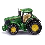 siku 1064, John Deer 6215R Tractor, Metal/Plastic, Green, Incl. trailer hitch, Wheels with rubberised tyres