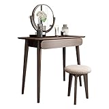 HYRTHAFSDF Makeup desk Solid Wood Dressing Table Bedroom Beech Trumpet Makeup Table And Chair