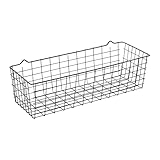 Metaltex Multipurpose Basket, metal, Black, 33x12x9 cm