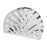 Napkin Holder Round Metal Serviette Holder Hollow Design Freestanding Tissue Dispenser for Home and Kitchen Counter Tops Dinner Tables Picnic Tables