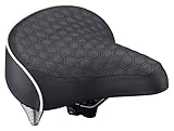 Schwinn Comfort Bike Seat for Men and Women, Quilted Soft Padding Bicycle Seat, Replacement Saddle Fits All Adult Bikes with Standard Seatpost, Wide Springer, Black