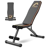 Dskeuzeew Weight Bench, 660 LB Stable Workout Bench, 8 backrest adjustments, Adjustable Strength Training Bench for Full Body Workout with Fast Folding (Black)