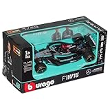 Bburago F1 Formula 1 MERCEDES AMG W15 (2024) - RUSSELL - Incredibly Detailed Die-Cast Replica Collectible Race Car Model, Multiple Colours