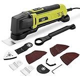 DEWINNER Oscillating Multi-Tool, Detail Sander for Drill Attachment,Sanding Kit, a Mini Saw & Grinder, Scraper and Grout Remover, Variable Speed Universal Fit Accessory