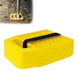 Ysislybin RV Jack Pad, Caravan Levelling Blocks, Caravan Jack Pads, Jack Leveling Block Reinforced Structure Non-Slip Weatherproof, Secure the Crank Support Mobile Home or Caravan