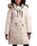 CANADA WEATHER GEAR Women's Winter Coat - Women's Parka and Long Winter Jackets for Women with Removable Faux-Fur Hood (S-3X), Sand/Natural, Small