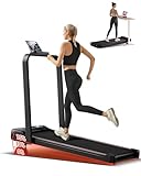 Folding Treadmill with 15% Incline, 4 in 1 Under Desk Walking Pad Foldable 8KM/H for Home Office, 2.5 HP Motor Portable Treadmill for Jogging/Running with Remote Control & LED Display, 300LBS Capacity