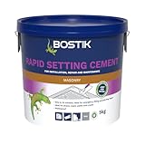 Bostik Rapid Setting Cement 5kg - Fast-Setting 20 Minute Waterproof Repair Mortar - Ready Mixed, Just Add Water - Strong & Durable - For Drain Repairs & Concrete Fixing - Indoor & Outdoor Use