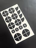 Overlay Quadrant Stickers for BMW Badge, BMW Badge Look Change 52 Stickers self Adhesive (Black Matt)