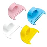 Edge Stitch Lock & Sewing Gauge, 4pcs 3/4mm DIY Stitching Tool with Blanket Stitch Thumb Guide Needle Gauge Quilting Ruler for Straight & Curved Seams, Sewing Rulers and Guides Measuring Tools