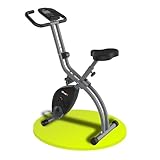 ATIVAFIT Exercise Bike Foldable Fitness Bike Magnetic Foldable Indoor Cycling Bike 3-In-1 Foldable Exercise Bike for Home Use with Resistance Bands Home Workout Exercise Equipment Grey