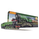 Hornby Train Set - R1255M Flying Scotsman Analogue OO Gauge Locomotives Model Railway Sets, Starter Electric Locomotive Kits - Miniature Steam Engine Building Kits, 1:76 Scale Model Train Gifts