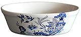 crackinchina 2 x Blue Willow Pattern Design Small Oval Pie Dishes / Baking Dishes