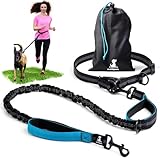 SparklyPets - Hands Free Dog Lead for Medium and Large Breeds - Professional Waist Leash for Walking, Hiking, Training, Jogging, Canicross, Running with Reflective Stitches (Blue, For 1 Dog)