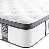 TeQsli 3FT Single Mattress 10 Inch Gel Memory Foam Pocket Spring Hybrid Mattress Medium Firm Orthopedic - Edge Support & OEKO-TEX Certified in a Box 90x190x25cm