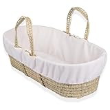 Clair de Lune Fleece Liner/Dressing for Palm and Wicker Moses Baskets (Cream)