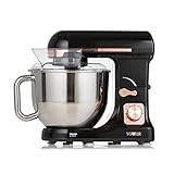 Tower T12033RG 3-in-1 5L Stand Mixer with 6 Speeds and Pulse Setting, 1000W, Rose Gold