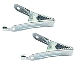 Merriway BH05909 (2 Pcs) Crocodile Alligator Clip, 50 Amp - Pack of 2 Pieces, White