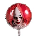 Boland 72357 Horror Clown Foil Balloon, Size 45 cm, Double-Sided Printed Balloon, Scary Motif, Horror, Balloon, Helium, Gift, Decoration, Birthday, Halloween