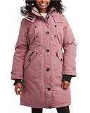 CANADA WEATHER GEAR Women's Winter Coat - Stadium Parka Jacket, Fur Trim Hood (S-XL), Pink Haze, Medium