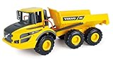 Lena 4616 Worxx articulated tipper Volvo A25G, dump truck made of ABS plastic with tyres and steel axles, construction vehicle with articulated steering, toy dumper for children from 3 years, truck