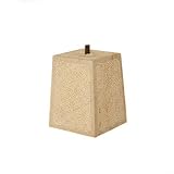 Round Wood Sandstone, tapered square, staddle stone with iron pin - 125/150mm x 230mm high