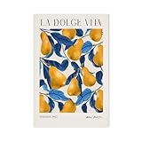 Pears Print, Fruit Market Print Canvas Poster Bedroom Decor Landscape Office Room Decor Gift 12x18inch(30x45cm)