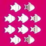 Super Cool Creations Fish Mirrors - Pack of Ten - 4cm x 3cm