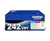 BROTHER Original TN-242CMY Multipack with 3 Toners Cyan/Magenta/Yellow for up to 1400 Pages Each for DCP-9017CDW, -9022CDW, HL-3142CW, -3152CDW, -3172CDW, MFC-99 142CDN. , -9332CDW, -9342CDW
