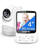 HelloBaby Baby Monitor,29-Hour Battery Life,Upgrade Baby Monitor with Camera and Night Vision,No Wifi,355°/120° Remote Pan Tilt Camera 2x Zoom, ECO Mode,2-way talk,Up to 1000ft,Temperature