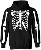 Men Long Sleeve Skeleton Hoodie Pumpkin Face L