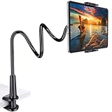Gooseneck Tablet Holder Stand for Bed: Tryone Adjustable Flexible Arm Tablets Mount Clamp on Table Compatible with iPad Air Mini | Galaxy Tabs | Kindle Fire | Switch or Other 4.7-10.5" Devices