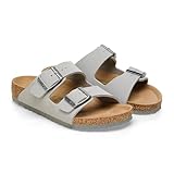 Birkenstock Arizona Kids Sandals, Stone Clay, Cork Footbed, Double Buckle