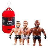 UFC Punching Bag 3" Articulated Figure + Surprise Fighting Set, with Accessories and Cage Base, 8 Years, Bizak (64119015)