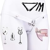 Stainless Steel Lightweight Protective Cage with Adjustable Belt for Sissy Men Cross Dressing -A09UK (White)