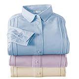 Coopers of Stortford Jersey Pintuck Blouse (UK, Numeric, 20, Regular, Regular, Cream)