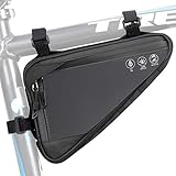 Eyein Bike Triangle Frame Bag - Cycling Waterproof Front Handlebar Storage Pouch with Reflective Stripe for Phone, Cash, Repair Tool, Mini Pump, Outdoor Sports Riding