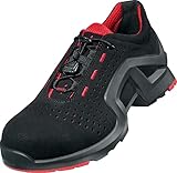 uvex Damen 1 x-tended Support Safety Shoes - S1 SRC, Red/Black - Size 9