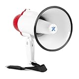 VONYX MEG020 20W Megaphone Loudhailer with Siren & Recording – Portable Bullhorn Megaphone, Powerful Voice Amplifier for Sports, Events, Protests & Emergencies, 700m Range, Volume Control