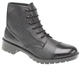 GRAFTERS 6 Eye Cadet Boots Shiney Smooth Counter & Toe Mens UK 6 Black