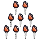 9Pcs 459A Ignition Starter Keys Kubota Excavator Key Replacement Compatible with SSV & SVL Skid Steer Loaders, Tractor Loader Backhoes, U Series Excavators, Wheel Loaders